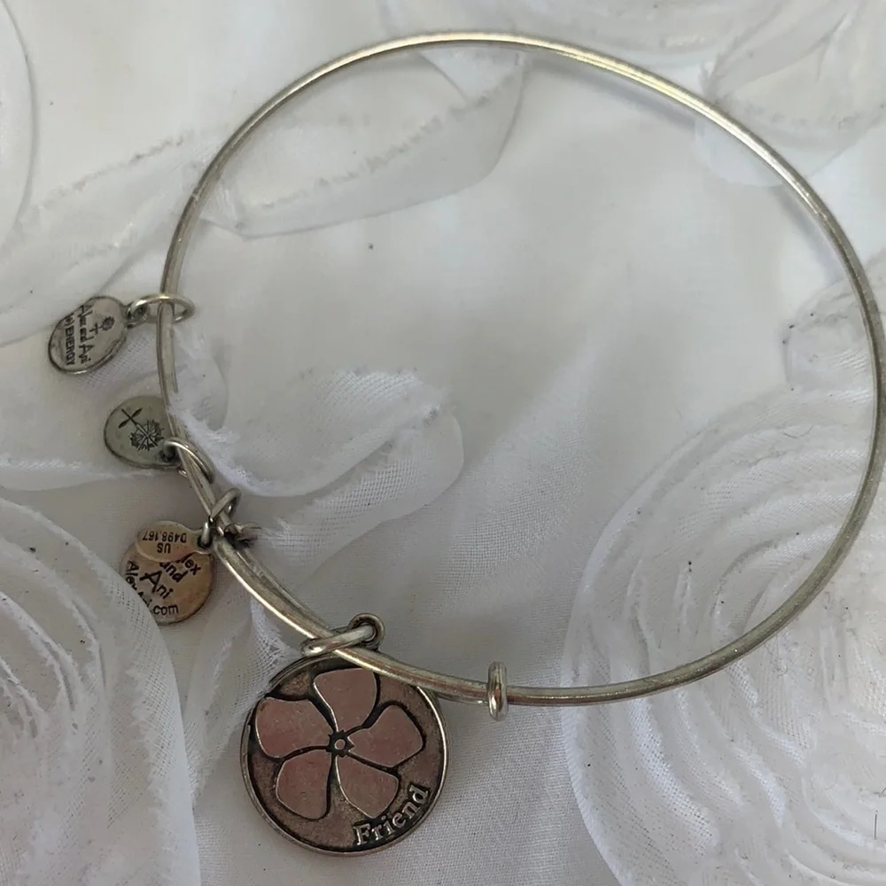 Alex and Ani Friend Charm Expandable Bracelet 2.0”-3.5”